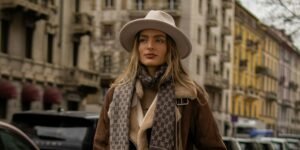 Model Wearing Street-Style Maximalist Fashion